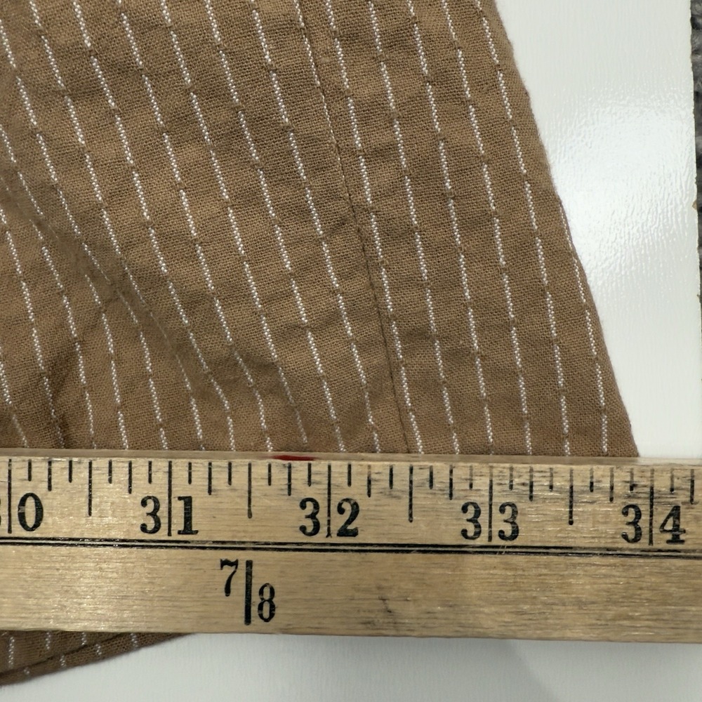 Hayden Shirt Womens 1XL Button Up Top Comfort Casual Preppy Career Pockets Taupe - Picture 10 of 16